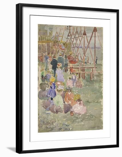 Swings, Revere Beach-Maurice Prendergast-Framed Premium Giclee Print