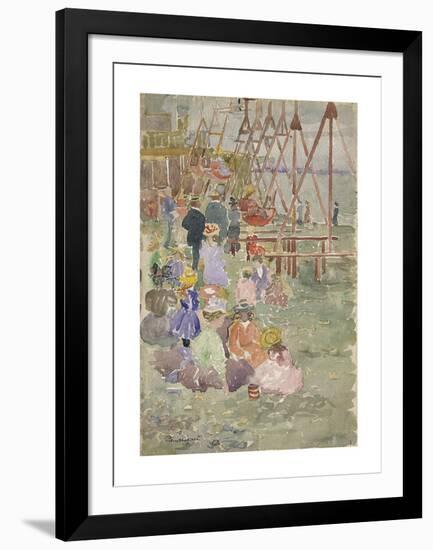 Swings, Revere Beach-Maurice Prendergast-Framed Premium Giclee Print