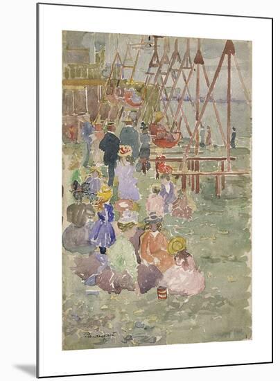 Swings, Revere Beach-Maurice Prendergast-Mounted Premium Giclee Print