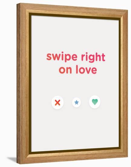 Swipe Right on Love-null-Framed Stretched Canvas