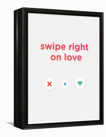 Swipe Right on Love-null-Framed Stretched Canvas