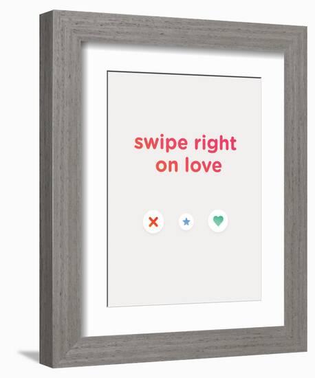 Swipe Right on Love-null-Framed Art Print