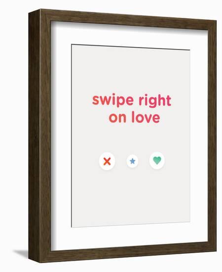 Swipe Right on Love-null-Framed Art Print