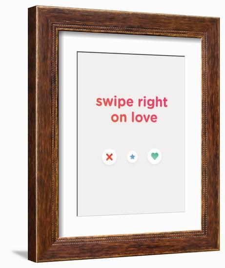 Swipe Right on Love-null-Framed Art Print