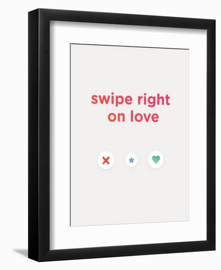 Swipe Right on Love-null-Framed Art Print