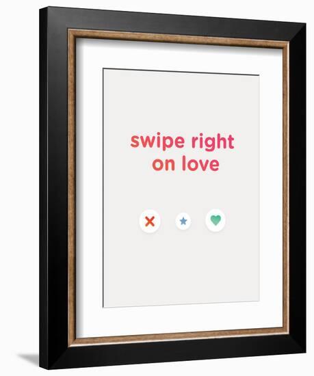 Swipe Right on Love-null-Framed Art Print