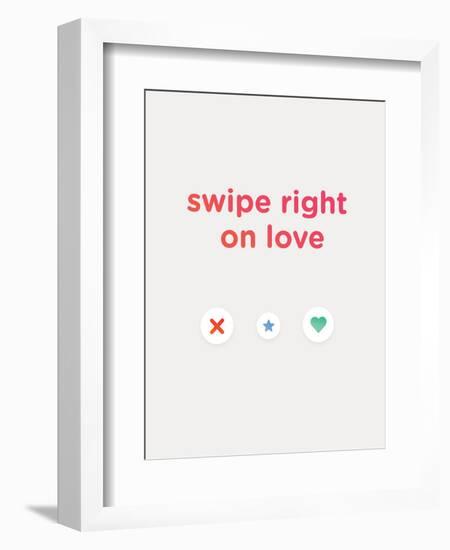 Swipe Right on Love-null-Framed Art Print