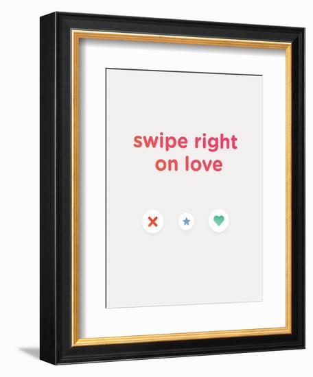 Swipe Right on Love-null-Framed Art Print