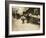 Swiping behind the Cop's Back, Boston, Massachusetts, c.1909-Lewis Wickes Hine-Framed Photo