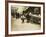 Swiping behind the Cop's Back, Boston, Massachusetts, c.1909-Lewis Wickes Hine-Framed Photo