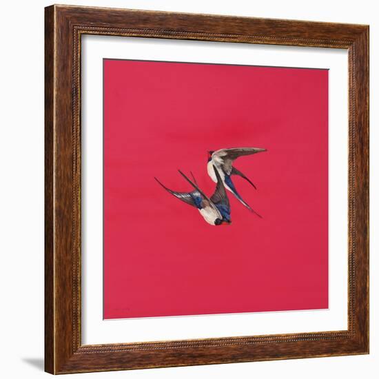 Swirl-Red-Tim Hayward-Framed Giclee Print