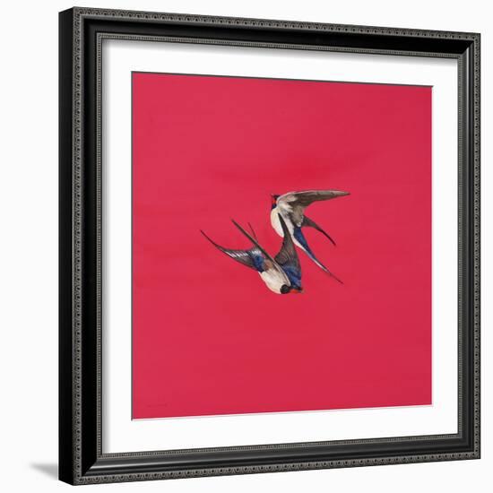 Swirl-Red-Tim Hayward-Framed Giclee Print