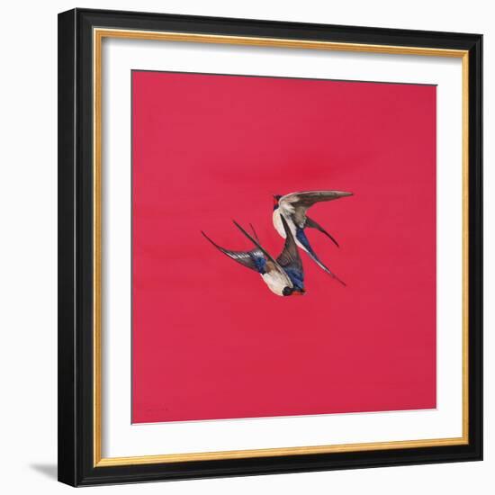 Swirl-Red-Tim Hayward-Framed Giclee Print