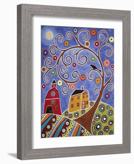Swirl Tree House & Barn-Karla Gerard-Framed Giclee Print