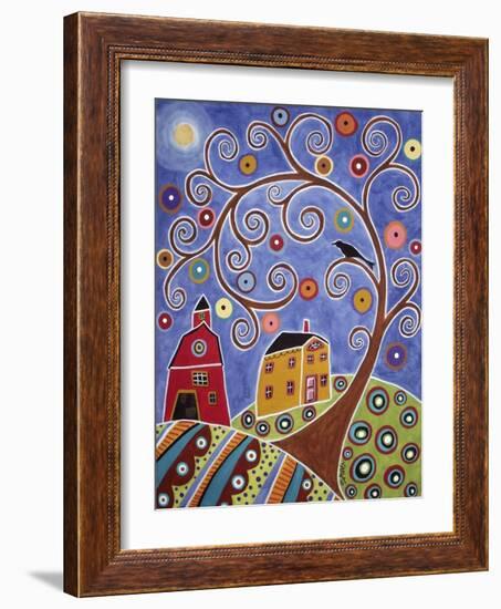 Swirl Tree House & Barn-Karla Gerard-Framed Giclee Print