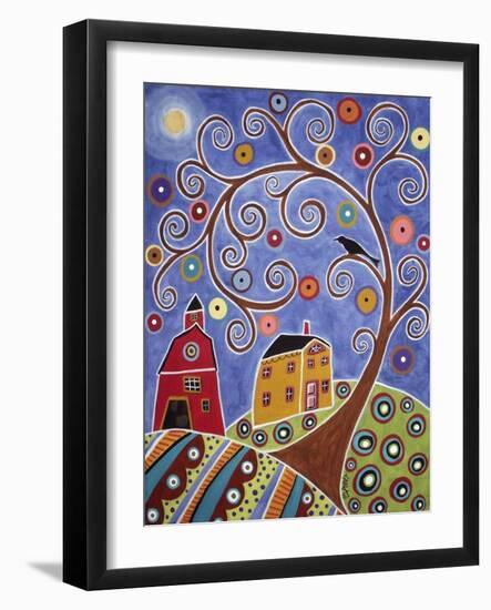 Swirl Tree House & Barn-Karla Gerard-Framed Giclee Print