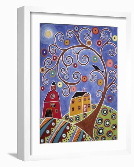 Swirl Tree House & Barn-Karla Gerard-Framed Giclee Print