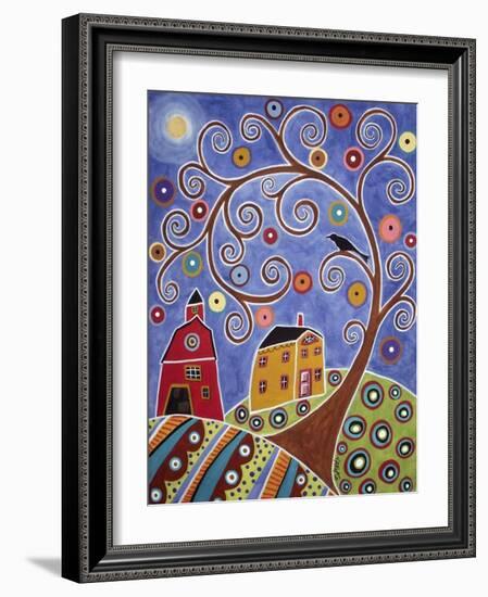 Swirl Tree House & Barn-Karla Gerard-Framed Giclee Print