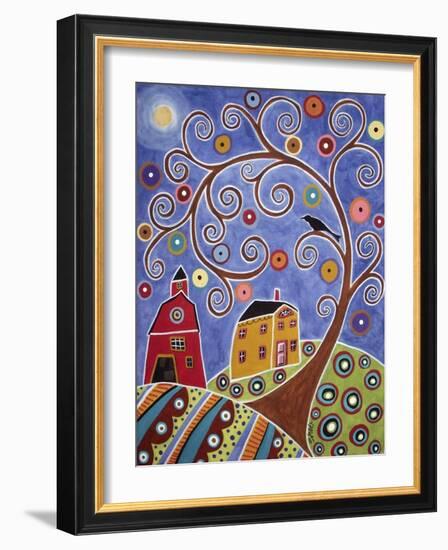 Swirl Tree House & Barn-Karla Gerard-Framed Giclee Print