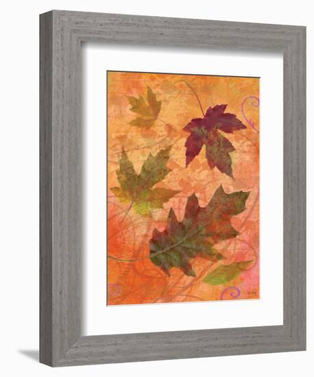 Swirling Autumn Leaves-Bee Sturgis-Framed Art Print