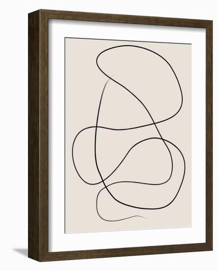 Swirling One Line Art-Elena Ristova-Framed Giclee Print