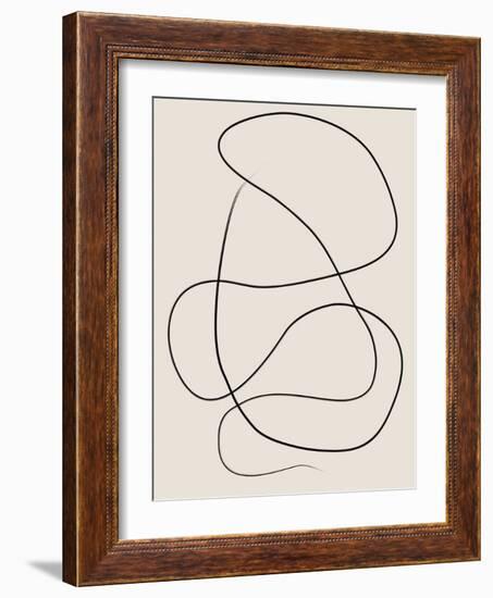 Swirling One Line Art-Elena Ristova-Framed Giclee Print