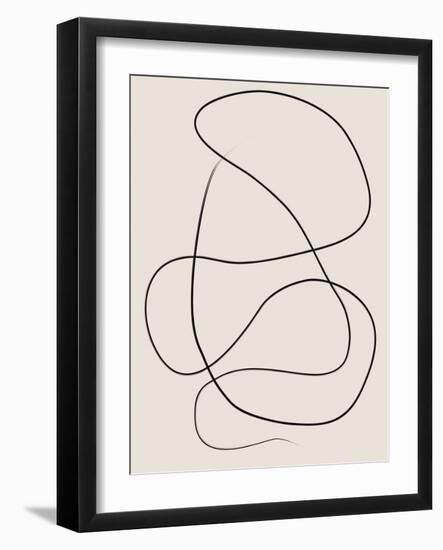 Swirling One Line Art-Elena Ristova-Framed Giclee Print