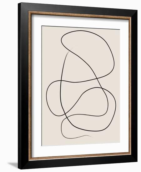 Swirling One Line Art-Elena Ristova-Framed Giclee Print