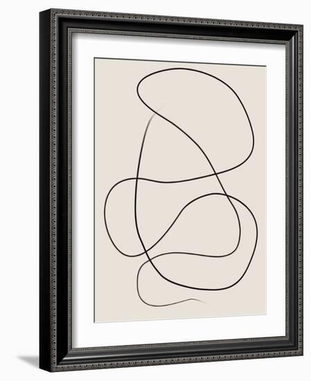 Swirling One Line Art-Elena Ristova-Framed Giclee Print