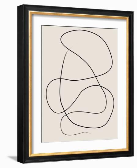 Swirling One Line Art-Elena Ristova-Framed Giclee Print