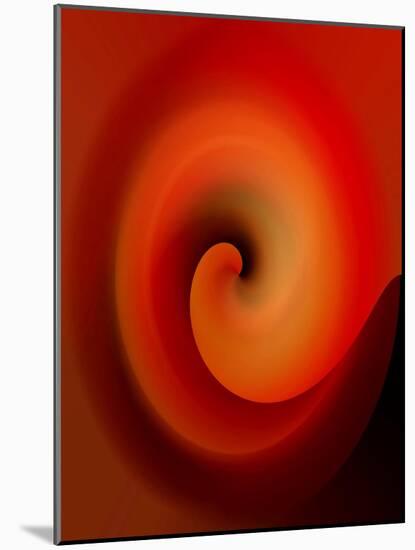 Swirling Red-Ruth Palmer-Mounted Art Print