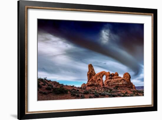 Swirling Storm Clouds at Arches National Park-Vincent James-Framed Photographic Print