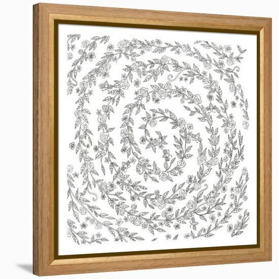 Swirling Vines Boarder-Pam Varacek-Framed Stretched Canvas