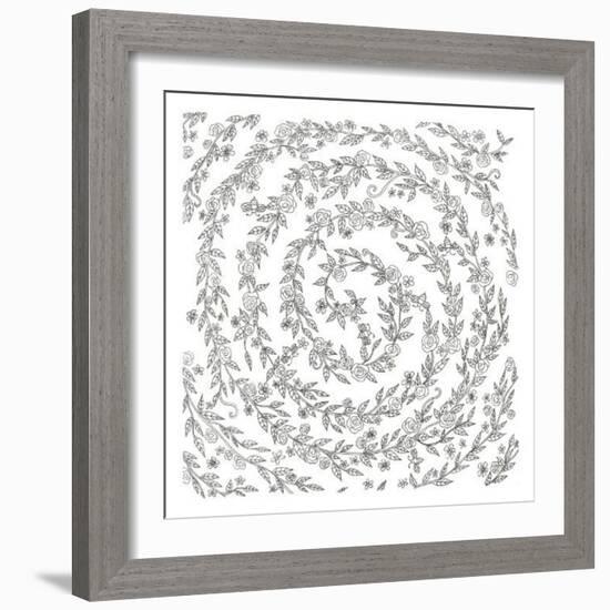 Swirling Vines Boarder-Pam Varacek-Framed Art Print