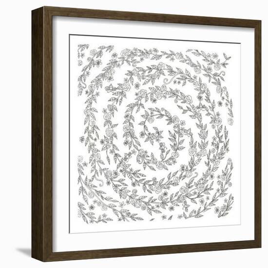 Swirling Vines Boarder-Pam Varacek-Framed Art Print