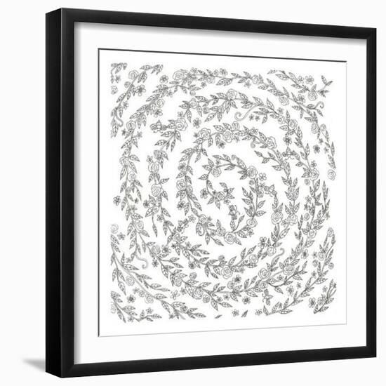 Swirling Vines Boarder-Pam Varacek-Framed Art Print