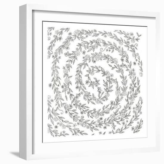 Swirling Vines Boarder-Pam Varacek-Framed Art Print