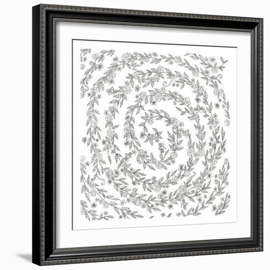 Swirling Vines Boarder-Pam Varacek-Framed Art Print