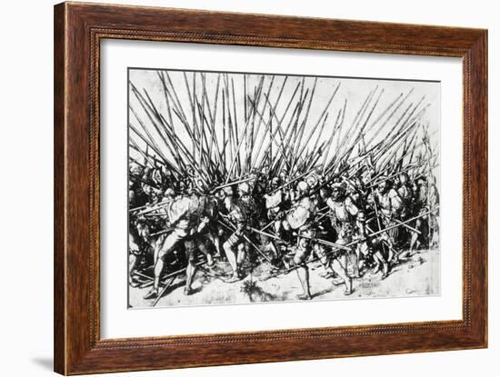 Swiss and Landsknecht Soldiers in Combat-Hans Holbein the Younger-Framed Giclee Print