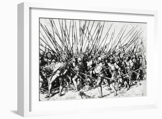 Swiss and Landsknecht Soldiers in Combat-Hans Holbein the Younger-Framed Giclee Print