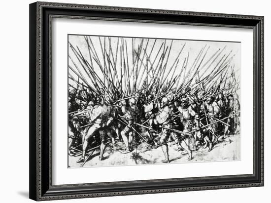 Swiss and Landsknecht Soldiers in Combat-Hans Holbein the Younger-Framed Giclee Print