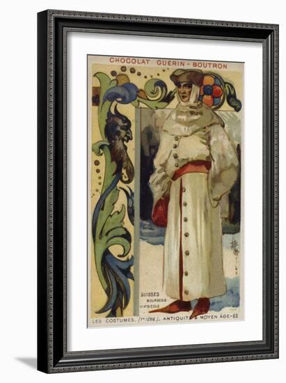 Swiss Bourgeois Costume, 14th Century-null-Framed Giclee Print