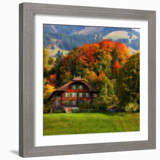 Swiss Chalet-Philippe Sainte-Laudy-Framed Photographic Print