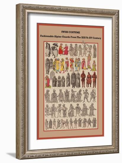 Swiss Costume Fashionable Alpine Guards from the XIII to XV Century-Friedrich Hottenroth-Framed Art Print