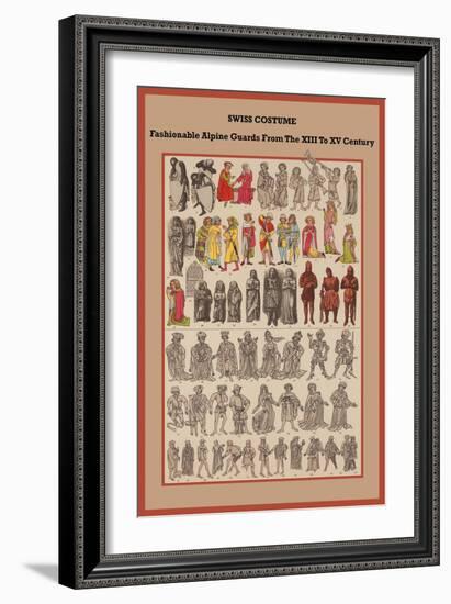 Swiss Costume Fashionable Alpine Guards from the XIII to XV Century-Friedrich Hottenroth-Framed Art Print