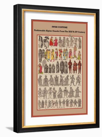 Swiss Costume Fashionable Alpine Guards from the XIII to XV Century-Friedrich Hottenroth-Framed Art Print