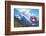 Swiss Flag on the Top of Mannlichen (Jungfrau Region, Bern, Switzerland)-swisshippo-Framed Photographic Print