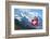 Swiss Flag on the Top of Mannlichen (Jungfrau Region, Bern, Switzerland)-swisshippo-Framed Photographic Print