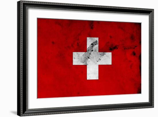 Swiss Flag-igor stevanovic-Framed Art Print