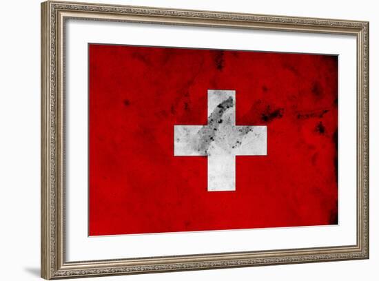 Swiss Flag-igor stevanovic-Framed Art Print